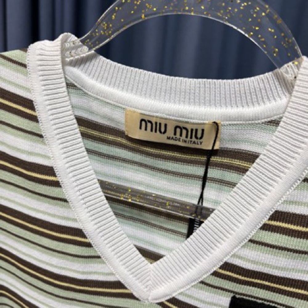MIU MIU striped knitted vest - Picture 2 of 5